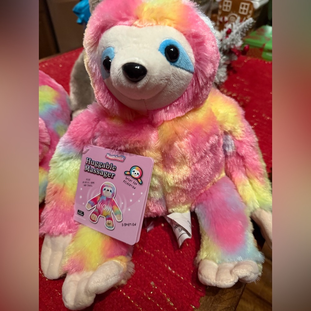 Health Touch Huggable Massager Huggable Massager Rainbow Sloth by